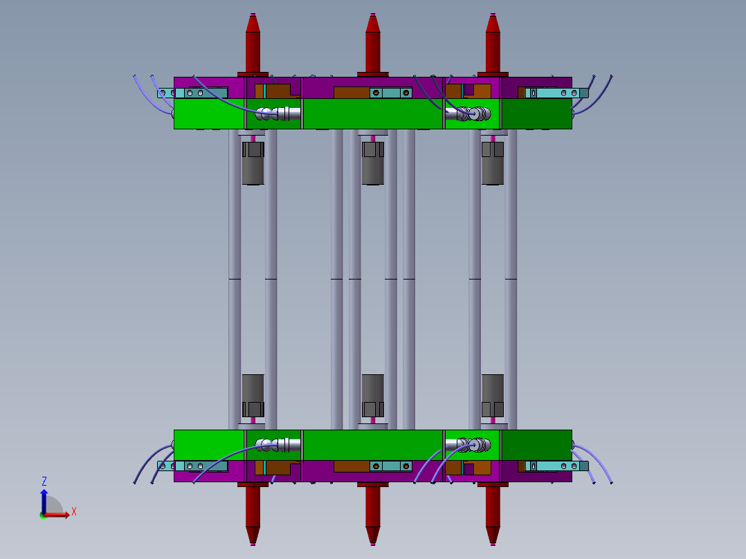 模组机械电解链接头前视图