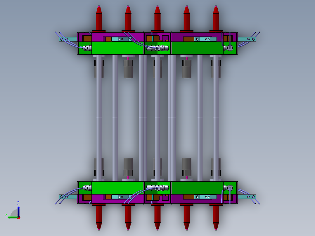 模组机械电解链接头左视图