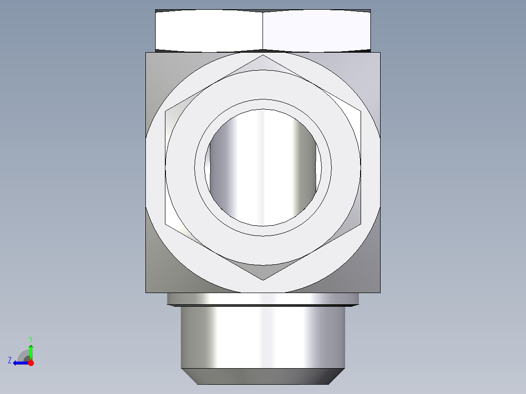 卡套式工业通用硬管接头EO_High_pressure_banjo_elbow_WH35ZLM71右视图