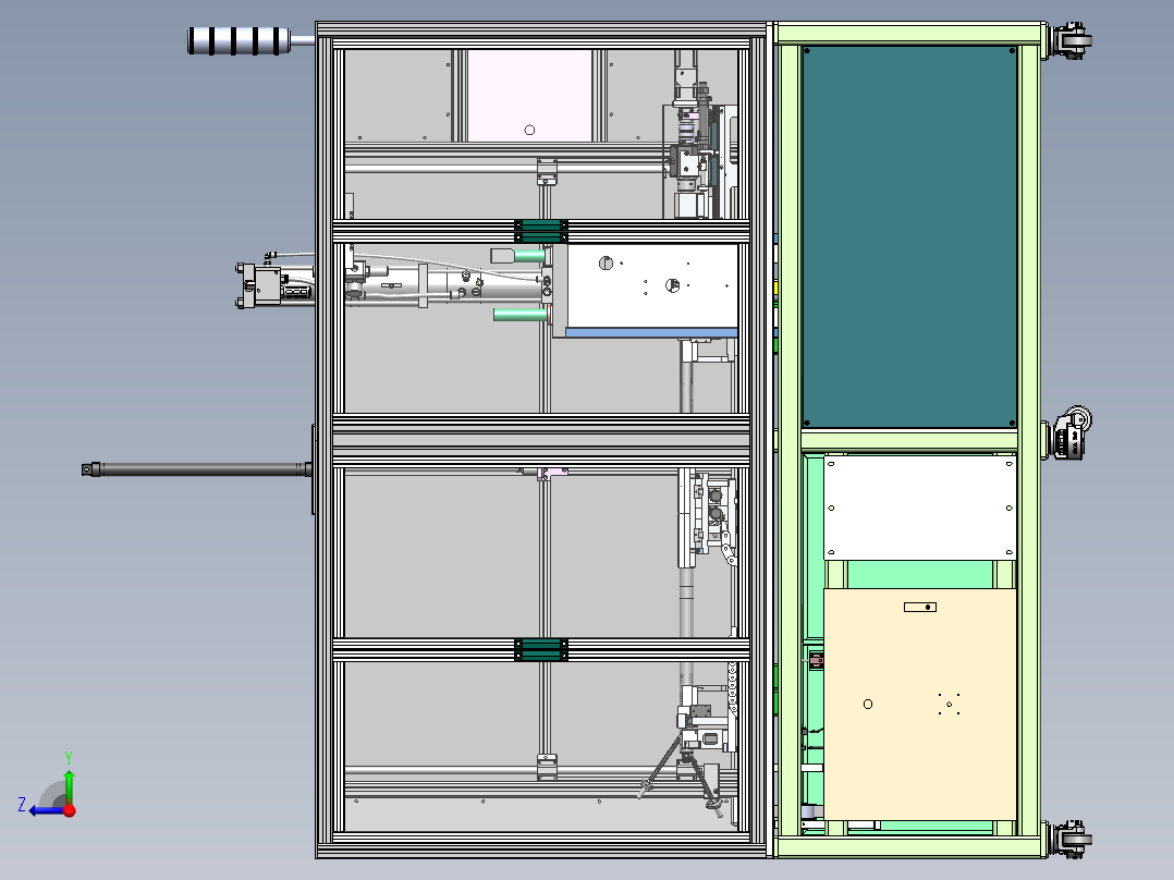撑杆组装加铆接sw20可编辑右视图