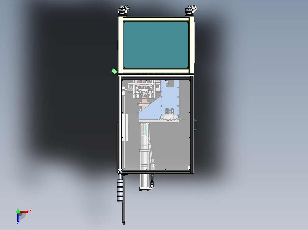 撑杆组装加铆接sw20可编辑俯视图