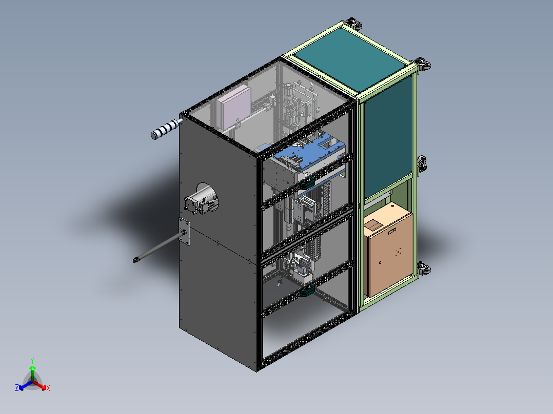 撑杆组装加铆接sw20可编辑正等轴测图