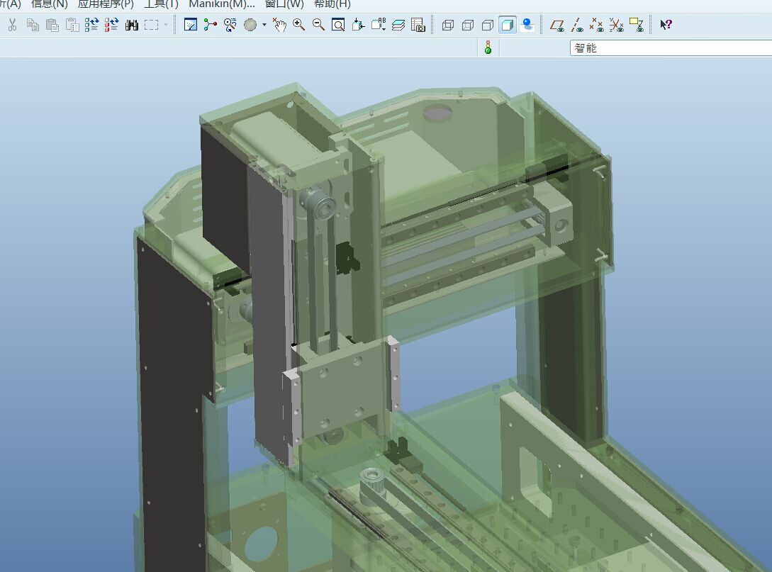 小型三轴同步带坐标工作台proe三维3d图移栽三轴工作平台+cad图纸