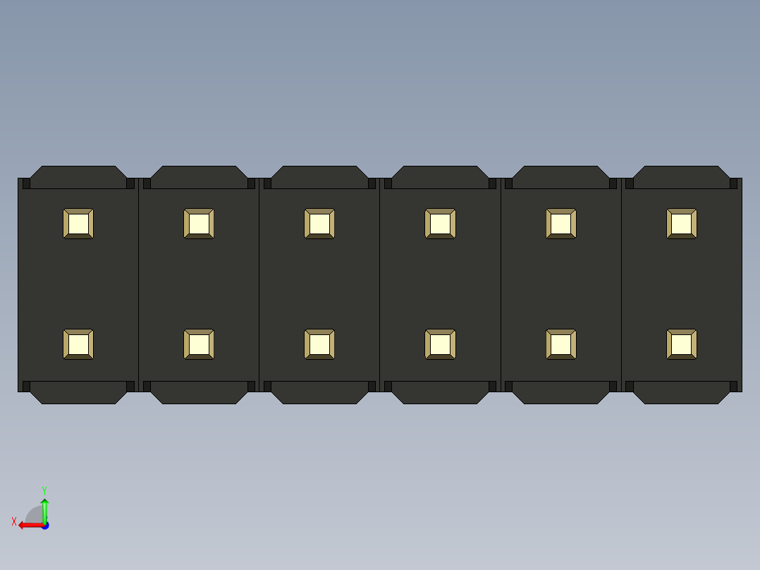 彩色公头100mil（2.54mm）系列-DS1021_black_2x06p_100mil_Type19_rev1.0后视图