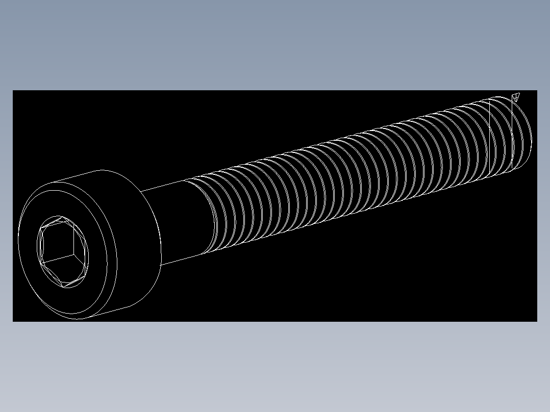 M3 x 0.5mm Thread 22mm LONG SOCKET HEAD CAP SCREW.DWG
