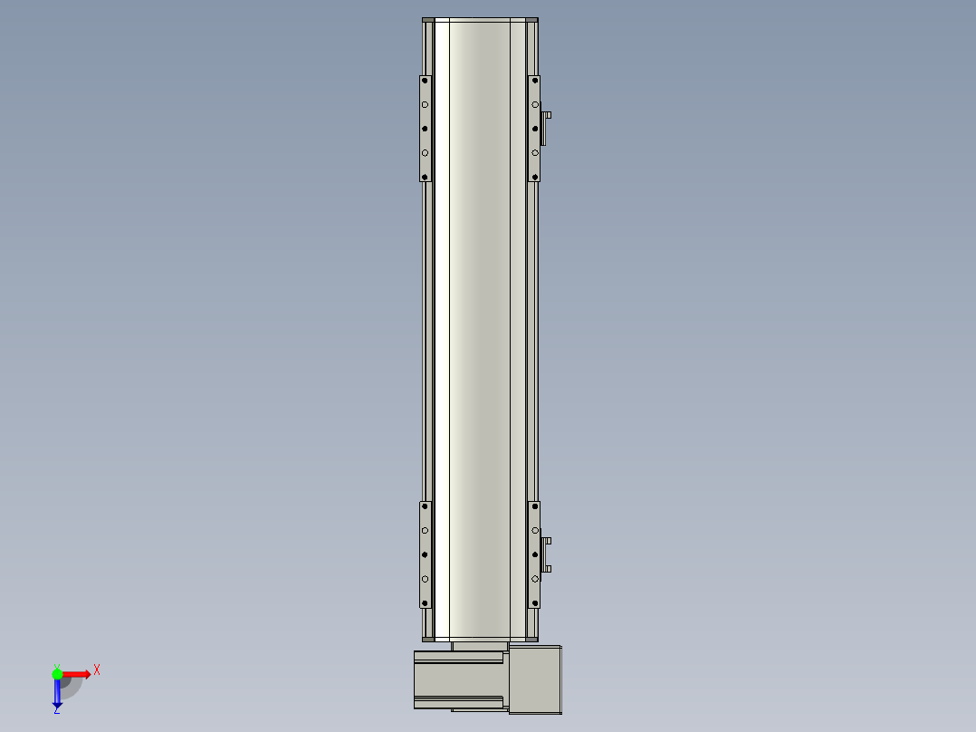 直线模组WG-LHB12-S400-RU设计图纸俯视图