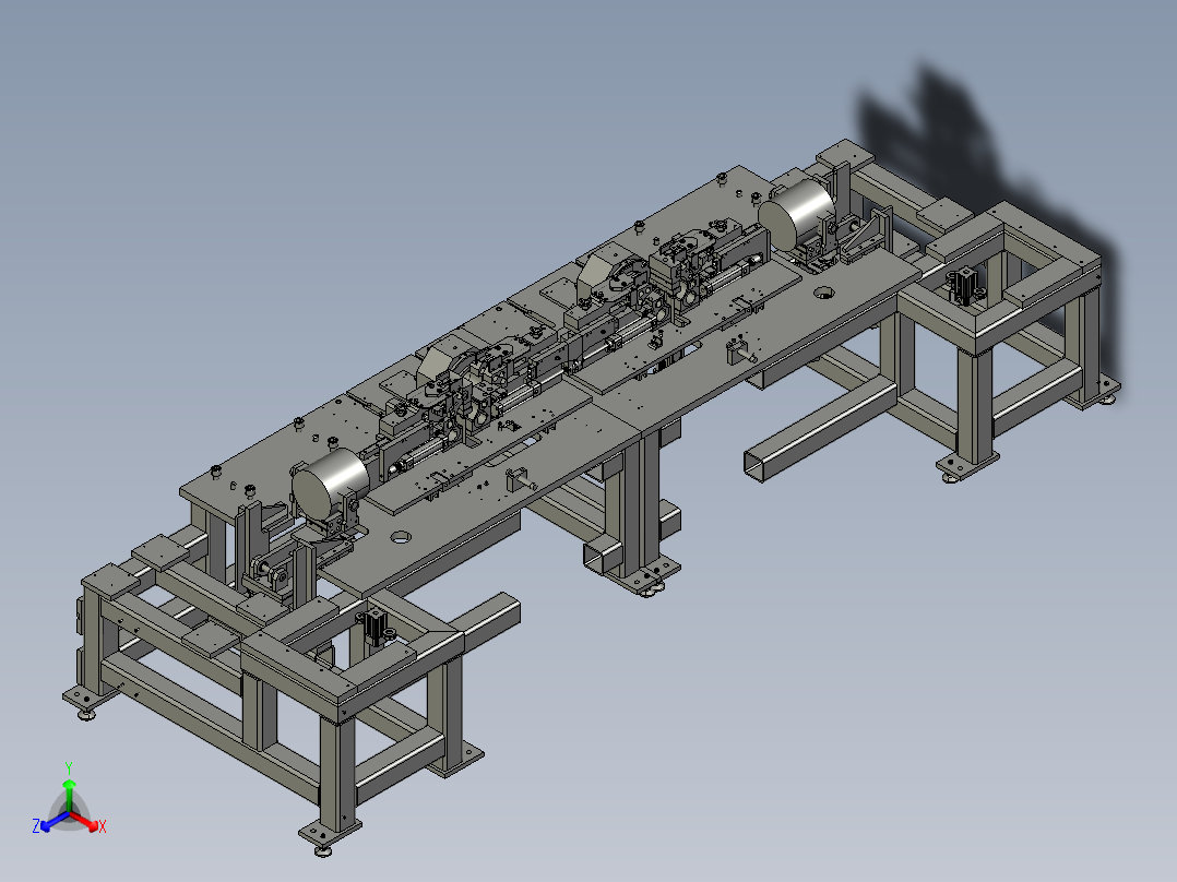 电动车模组组装设备正等轴测图