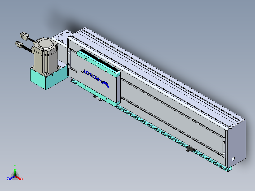 威洛博VBC同步带传动一无尘环境VBC14-L45-S350-BLU-ZP40-C3正等轴测图