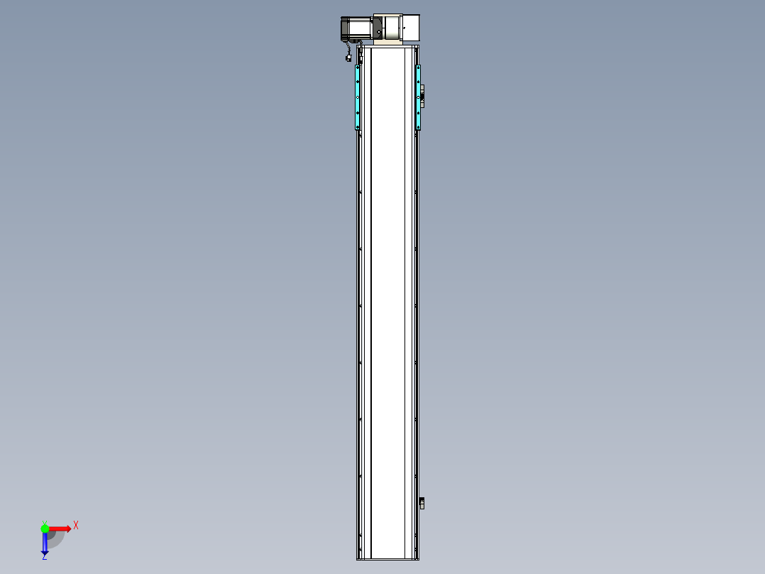 同步带滑台-半封闭B22H-L100-C-S1400-RU-P75-D3-N5俯视图