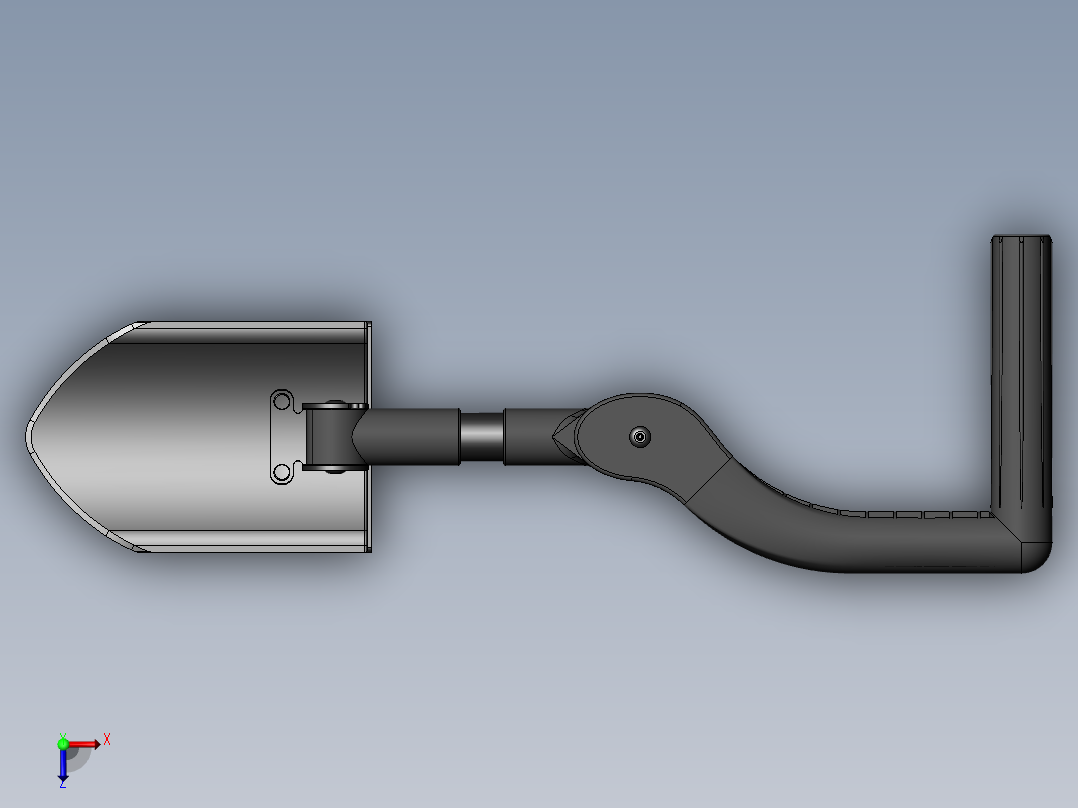 可折叠式工兵铲俯视图