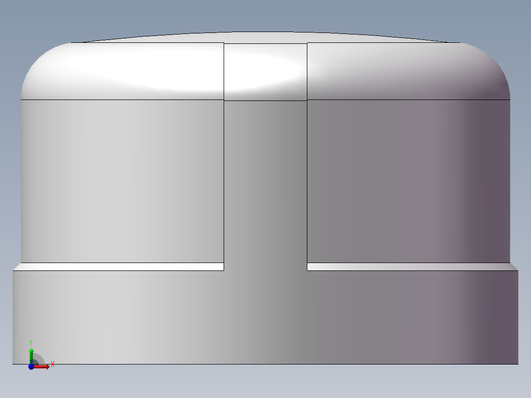 圆管帽 DN32前视图