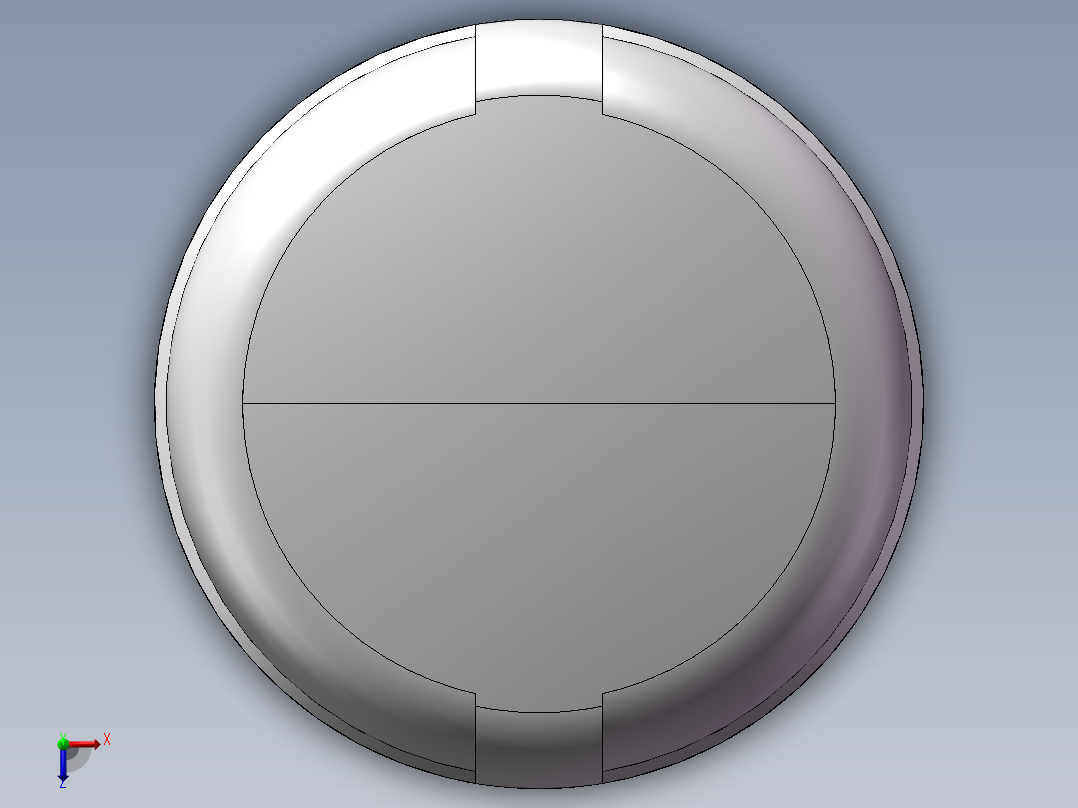 圆管帽 DN32俯视图