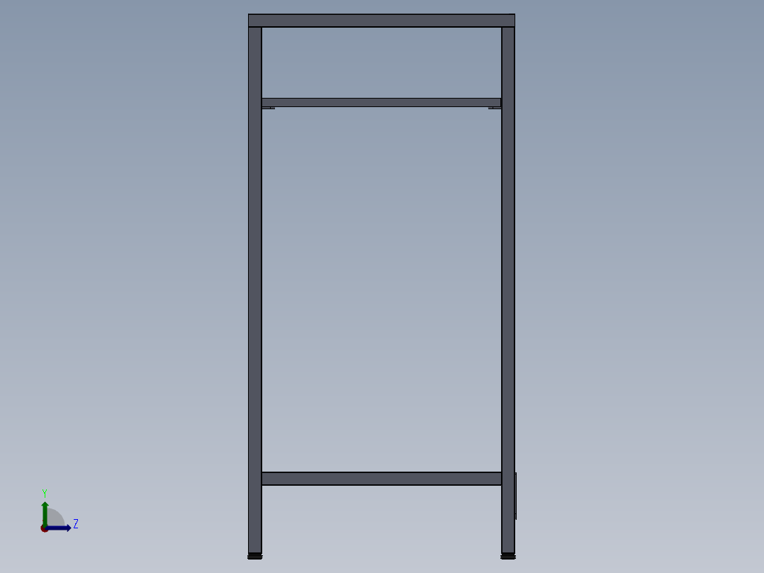 笔记本电脑桌右视图