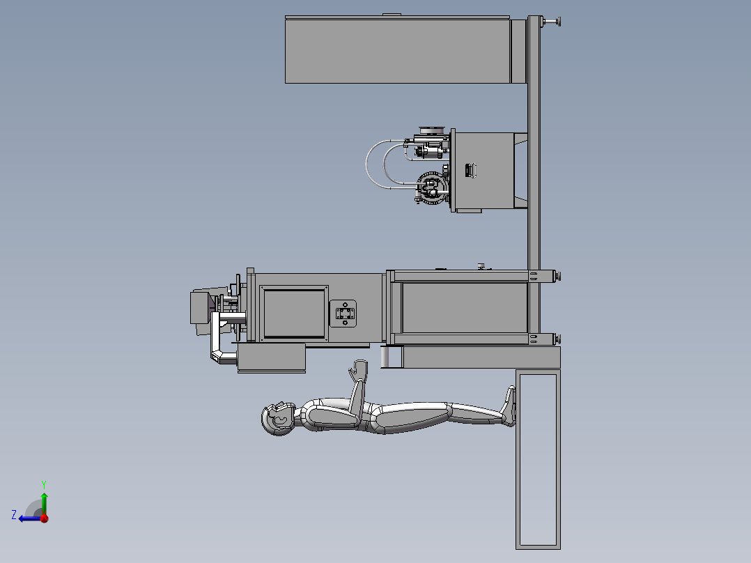 凸轮轴压装检漏机总装图右视图