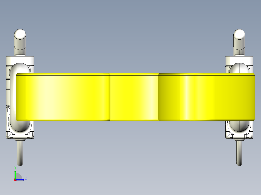 2000kg起重机吊带吊索3D模型图纸 step x_t x_b格式左视图
