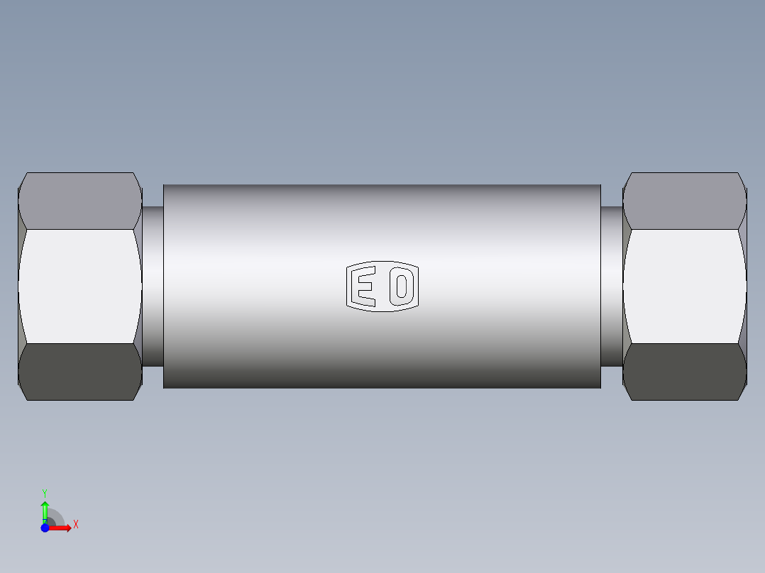 卡套式工业通用硬管接头EO_Weld_bulkhead_fitting_ESV15L前视图