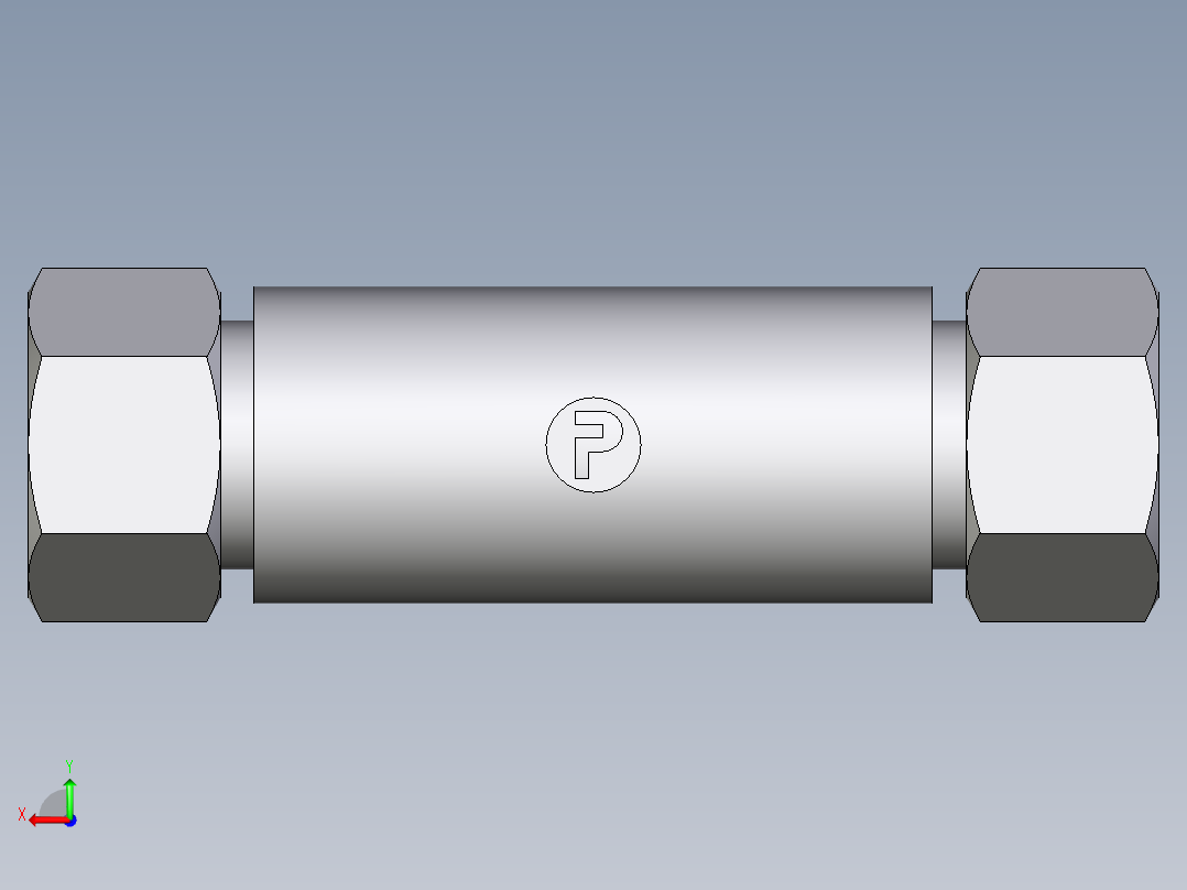 卡套式工业通用硬管接头EO_Weld_bulkhead_fitting_ESV15L后视图