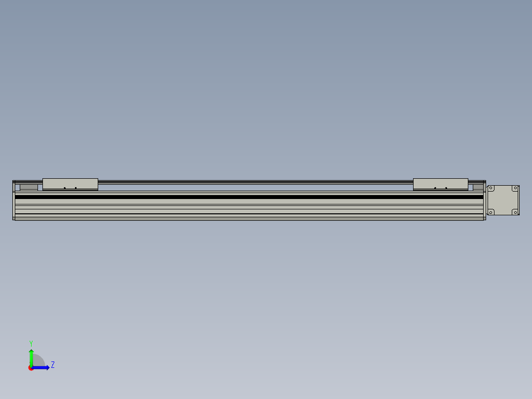 直线模组WG-LHB12-S700-R(B)设计图纸左视图
