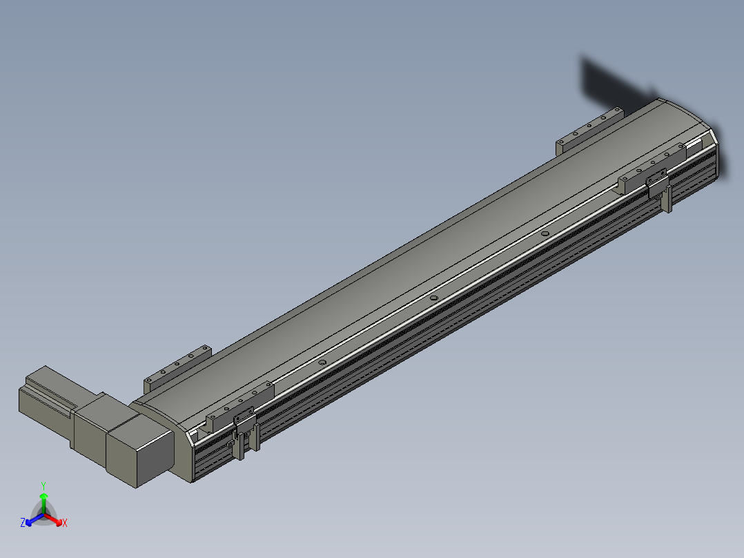 直线模组WG-LHB12-S700-R(B)设计图纸正等轴测图