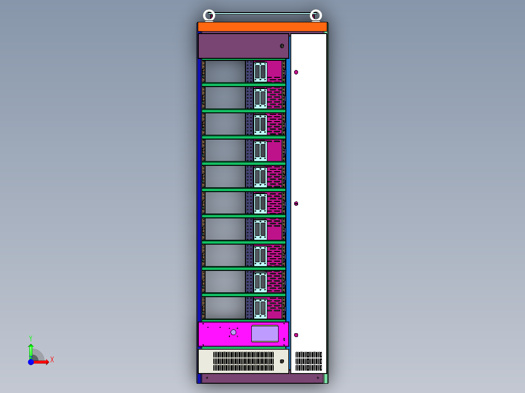 低压抽出式开关柜子前视图