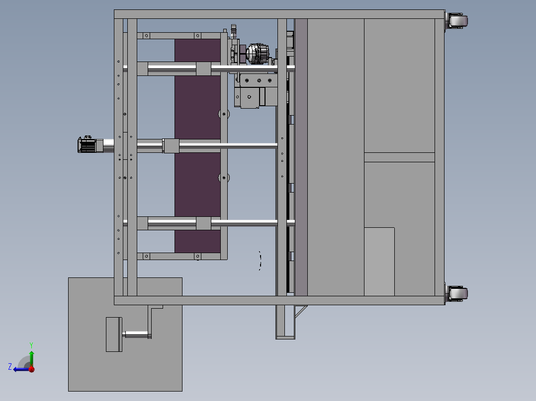 自动手枪钻钻木机（已量产）右视图