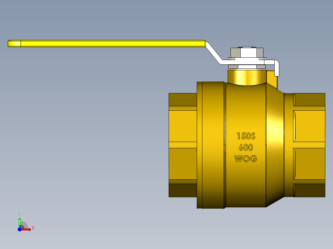 管道手动球阀-水管开关阀-手动阀门铜球阀DN65前视图