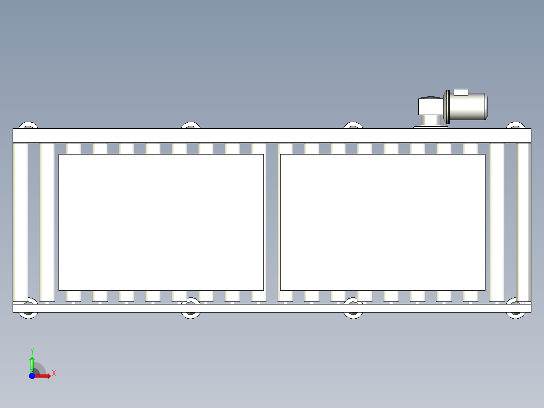 滚筒输送机 (12)前视图