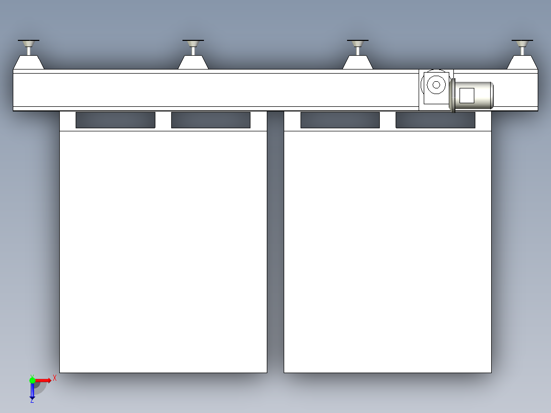 滚筒输送机 (12)俯视图