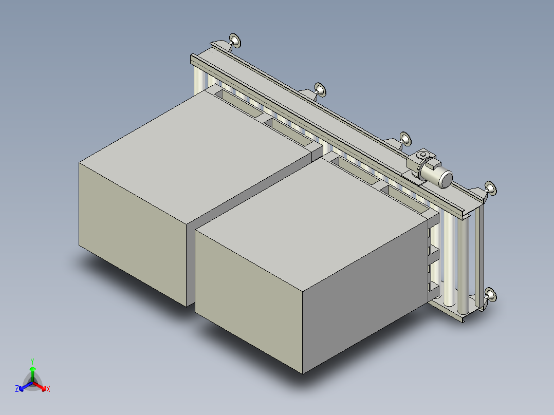 滚筒输送机 (12)正等轴测图
