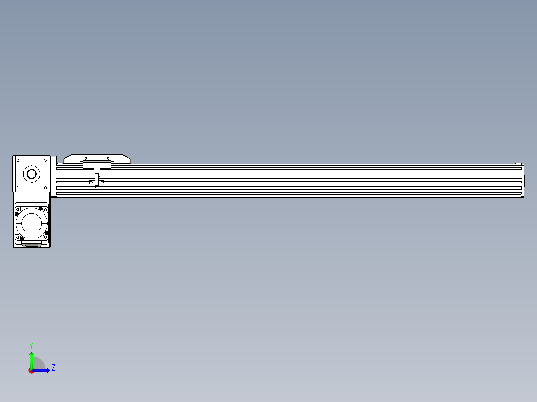 同步带全封闭直线模组TPA-HCB-85D-90-L650-LP-C-P20-N3左视图
