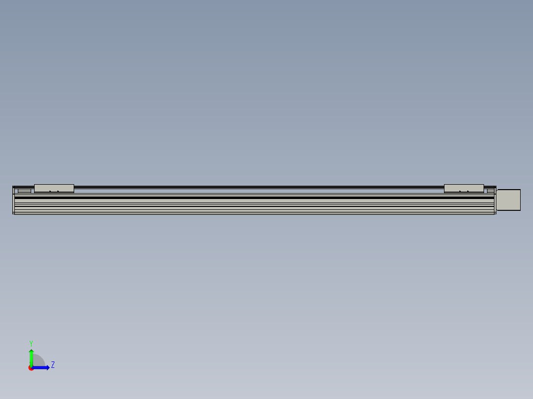 直线模组WG-LHB12-S1100-L(B)设计图纸左视图
