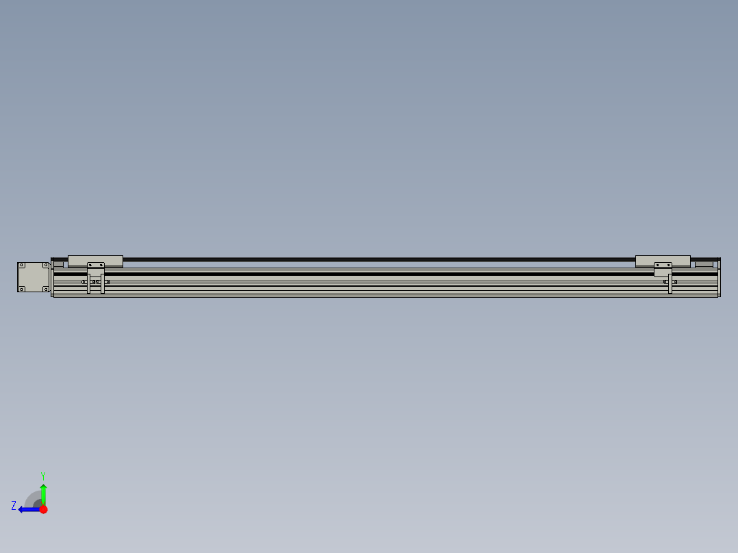 直线模组WG-LHB12-S1100-L(B)设计图纸右视图