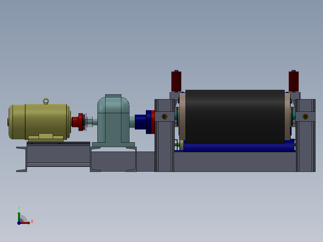 带式输送机设计含三维二维说明书-传动装置前视图