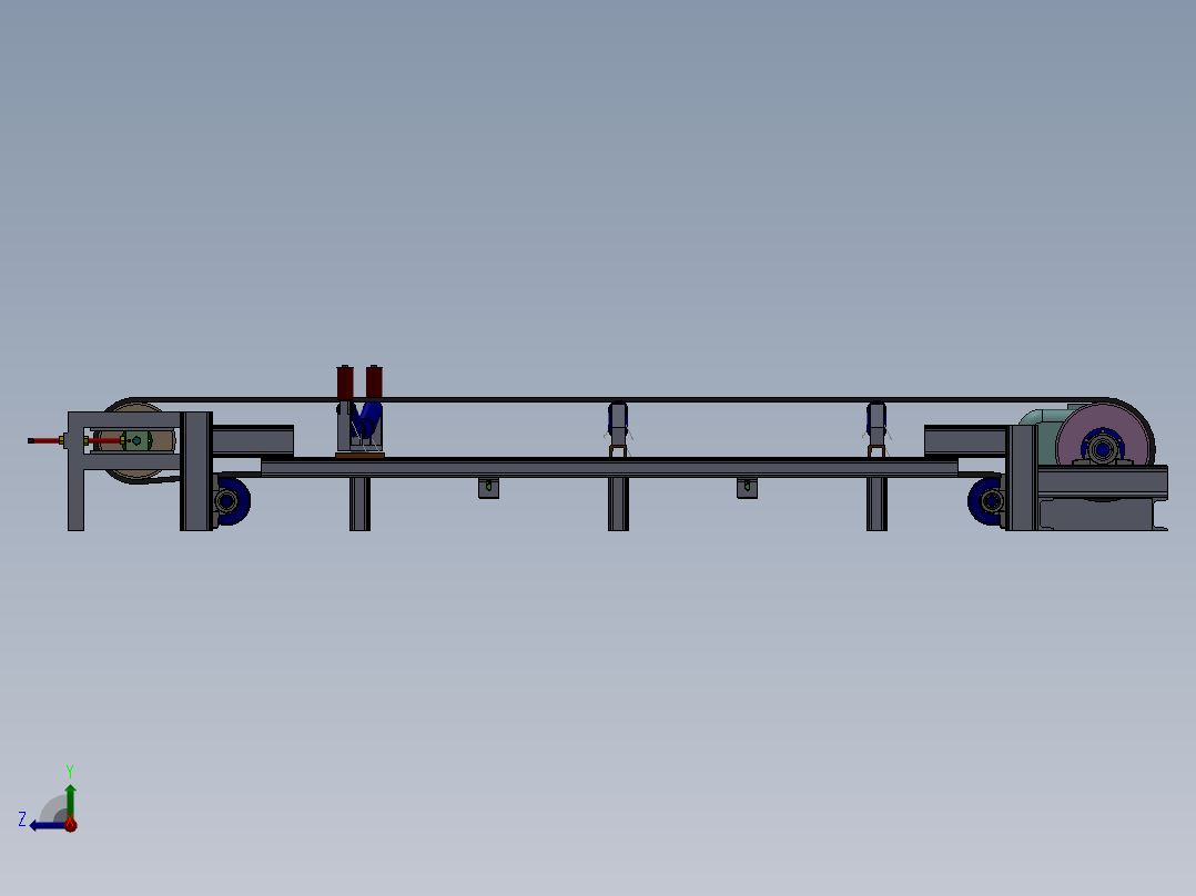带式输送机设计含三维二维说明书-传动装置右视图