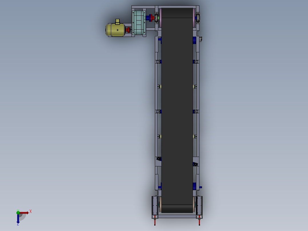 带式输送机设计含三维二维说明书-传动装置俯视图