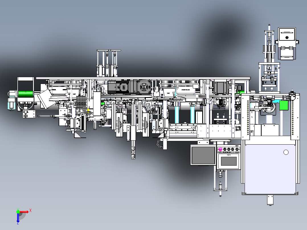 汽车安全带自动装配设备sw20俯视图