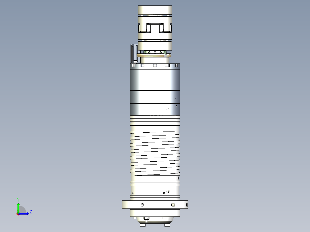 BT40-140短鼻直联主轴-中心出水=611792==10左视图