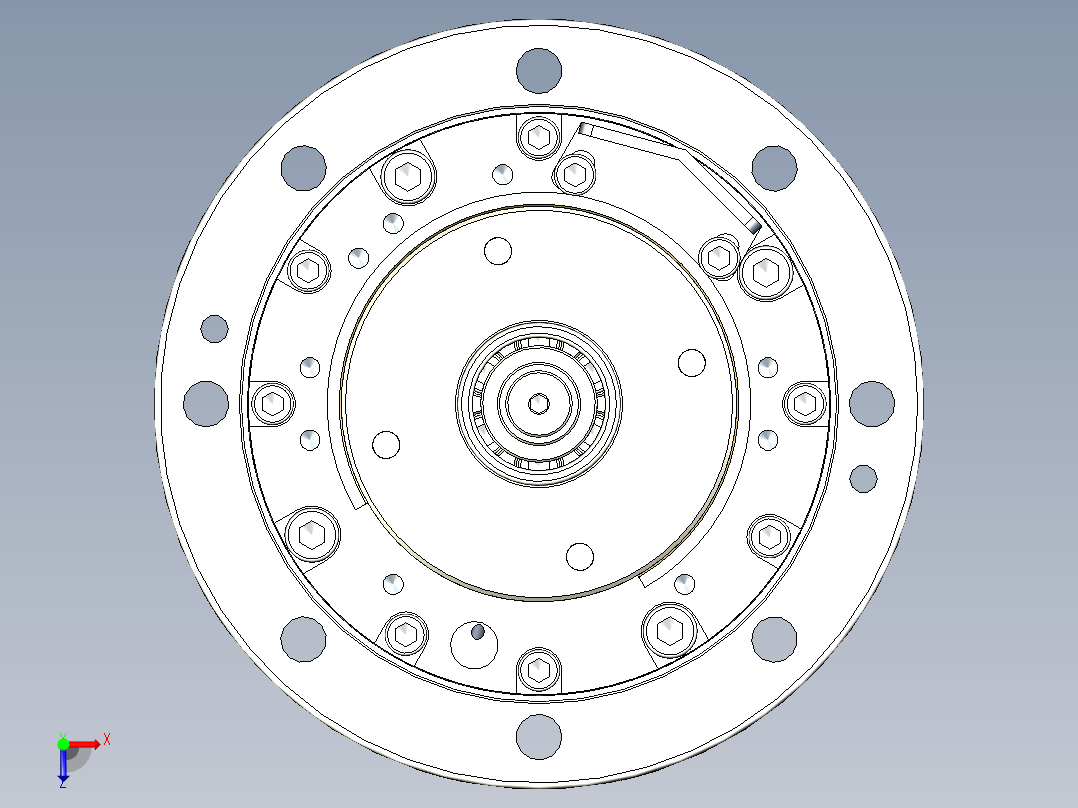 BT40-140短鼻直联主轴-中心出水=611792==10俯视图