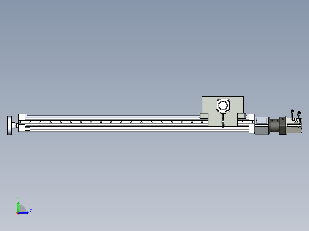 威洛博直线电机模组EB8ZR-L200-S1020-RZP75B5K-ZP755K-MS3左视图