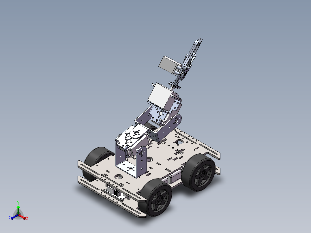 车载机械手SW三维图==670835==50正等轴测图