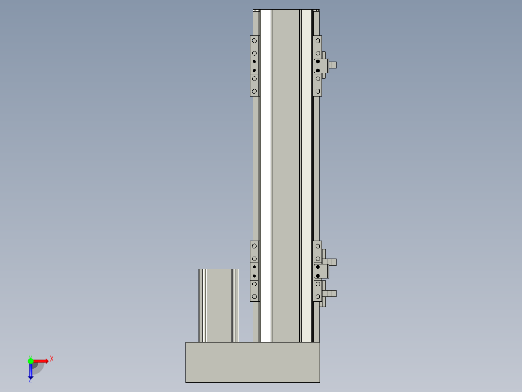 直线模组LHA6-S200-R-100W(16丝杆)设计图纸俯视图