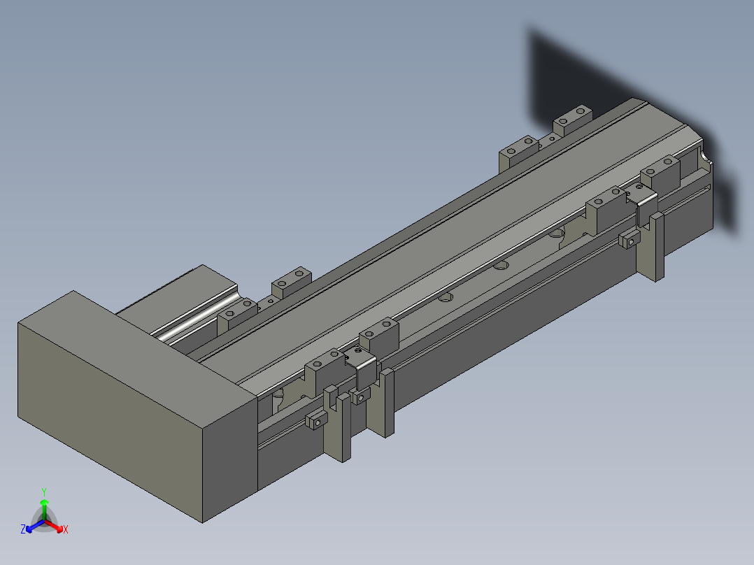 直线模组LHA6-S200-R-100W(16丝杆)设计图纸正等轴测图