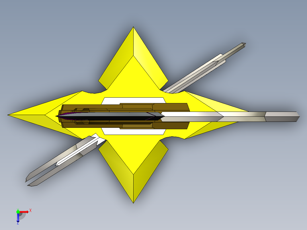 游戏道具源深冲击武士刀俯视图