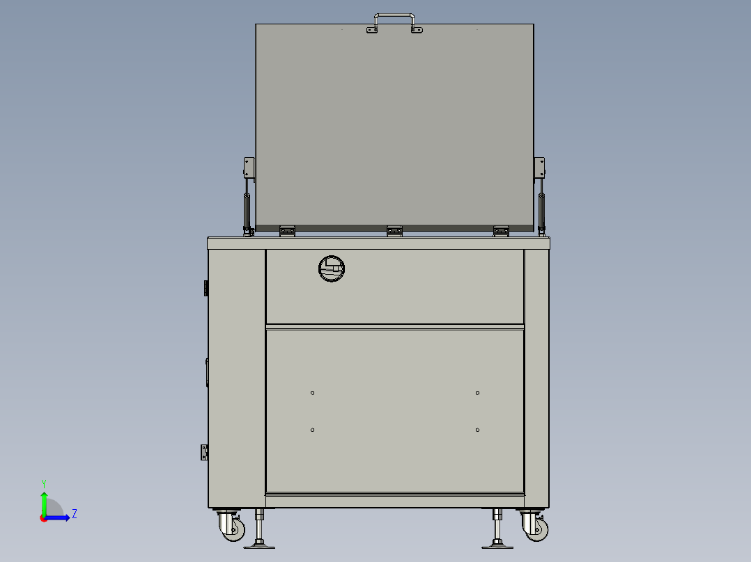 高压管件清洗设备左视图