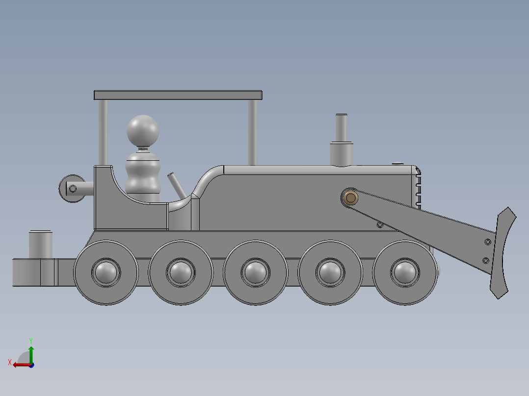 木质玩具装载机 SW STP后视图