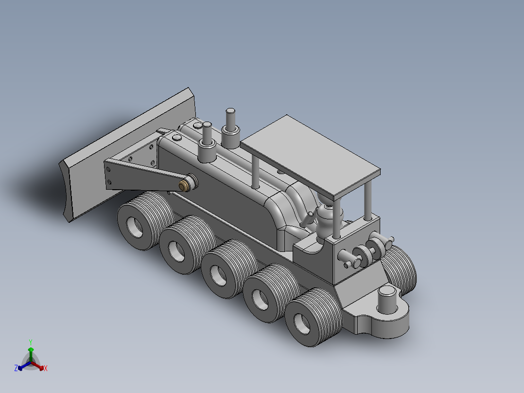 木质玩具装载机 SW STP正等轴测图