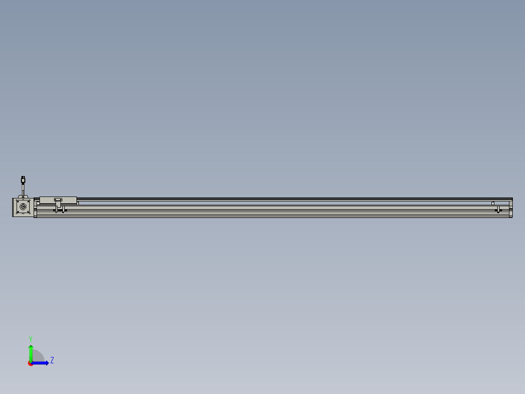 东锦同步带传动-直线滑台模组DH135B-L125-S1550-BL-P400W-C3左视图