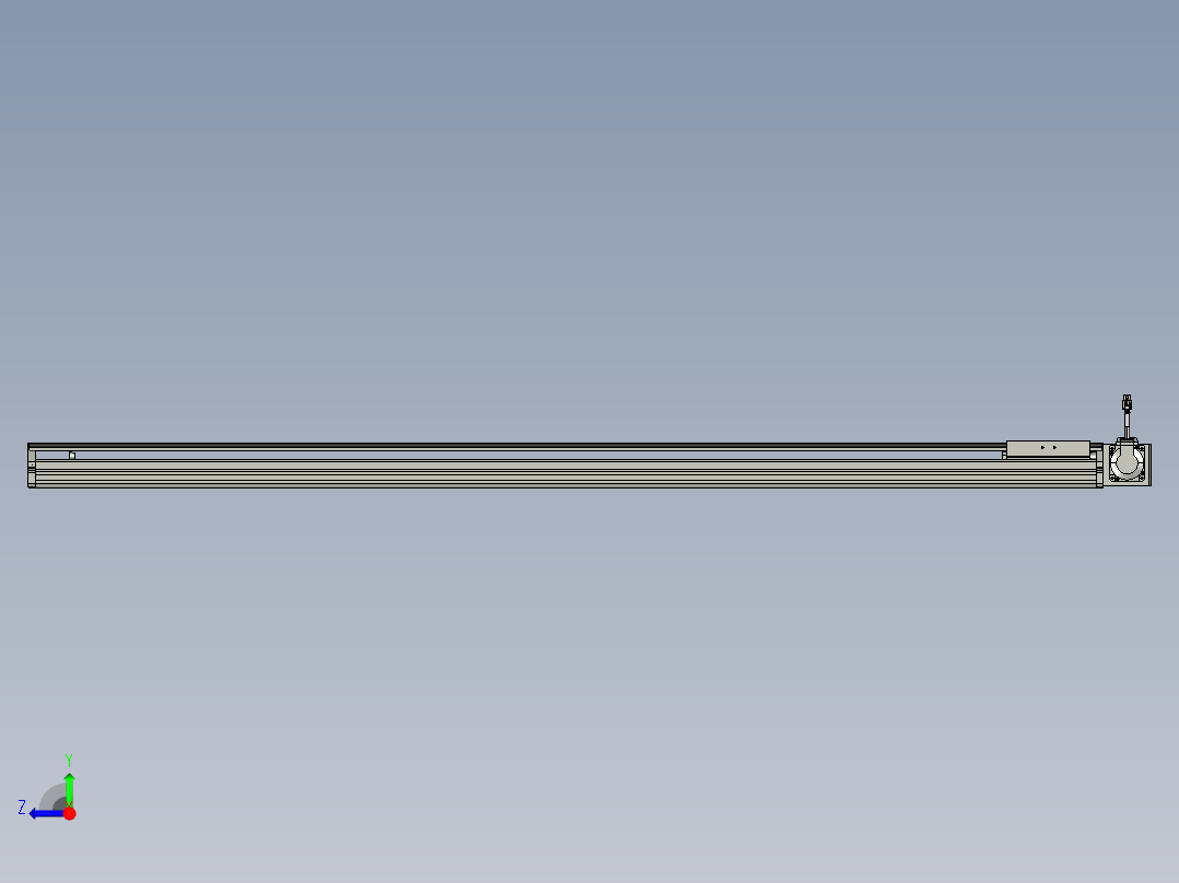 东锦同步带传动-直线滑台模组DH135B-L125-S1550-BL-P400W-C3右视图