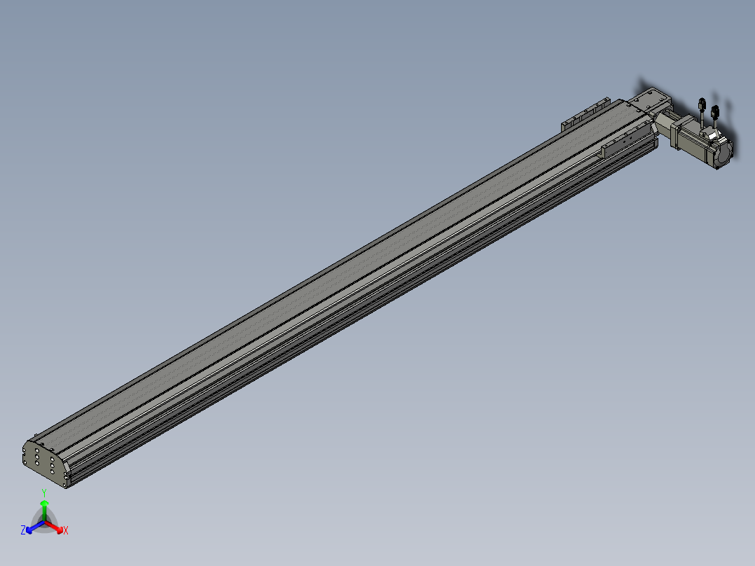 东锦同步带传动-直线滑台模组DH135B-L125-S1550-BL-P400W-C3正等轴测图