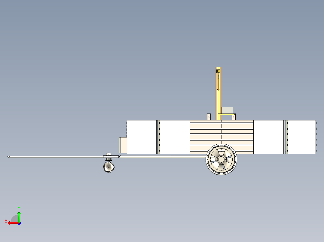 仓库推车后视图